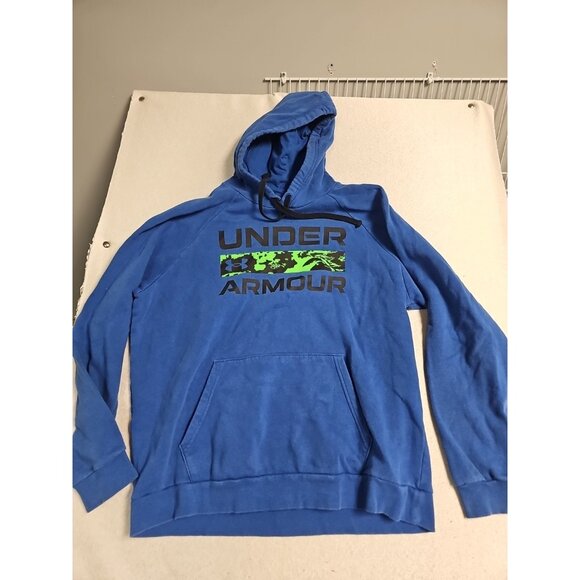 Under Armour Sweatshirt Men's XL  Blue Hoodie Hooded Sweater - Picture 1 of 5